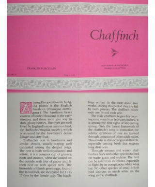 Chaffinch - certificate