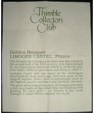Golden bouquet - certificate (TCC)