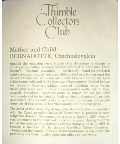 Mother and child - certificate (TCC)