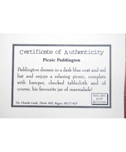 Paddington - certificate