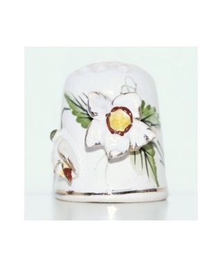 Ceramics white flower