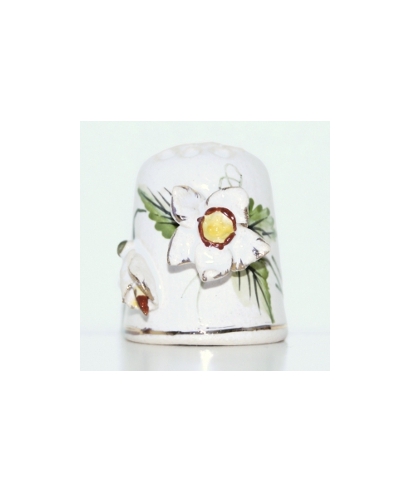 Ceramics white flower