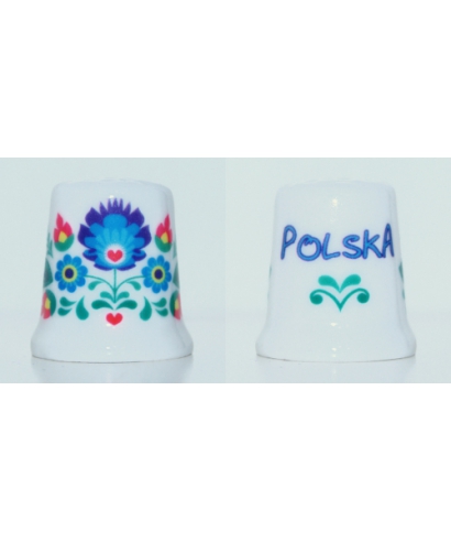 Wycinanka from Łowicz with blue flower