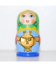 Matryoshka doll with samovar