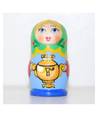 Matryoshka doll with samovar