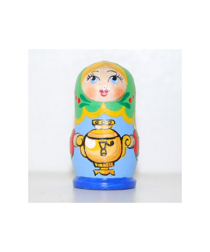 Matryoshka doll with samovar