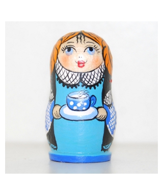 Matryoshka doll with cup