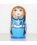 Matryoshka doll with cup