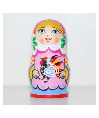 Matryoshka doll with cockerel