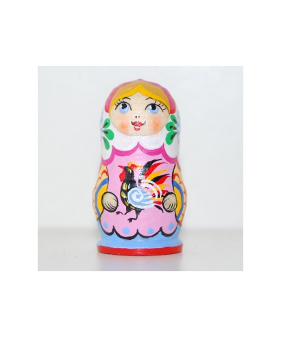 Matryoshka doll with cockerel