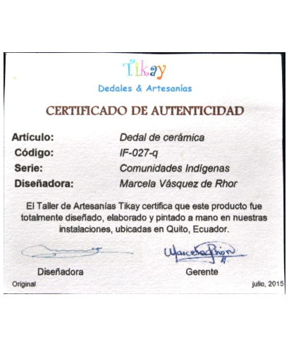 Rdzenni ekwadorczycy - certyfikat
