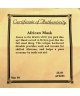 Afrykańska maska - certyfikat