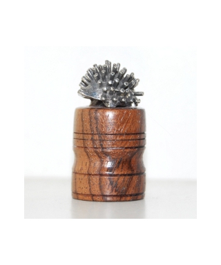 Wooden with metal hedgehog