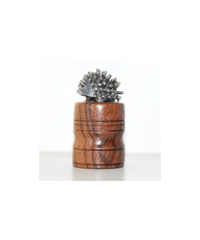 Wooden with metal hedgehog