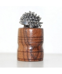 Wooden with metal hedgehog