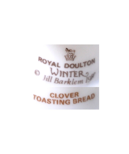 Royal Doulton Winter 1983 CLOVER TOASTING BREAD