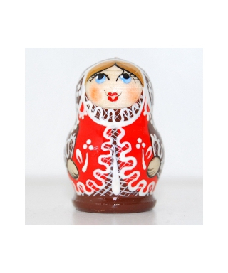 Matryoshka doll with tatting