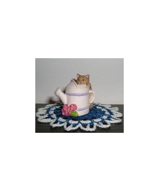 Cat with a watering pot