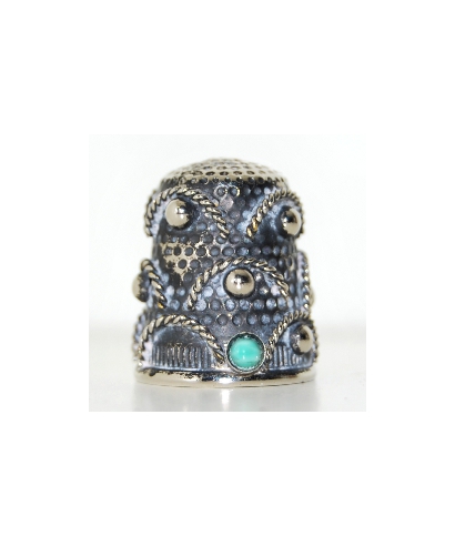 Silver with turquoises