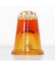 Amber glass millefiori thimble