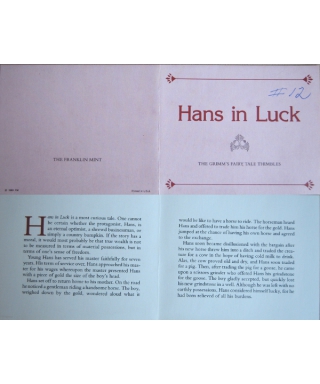Hans in Luck - certificate