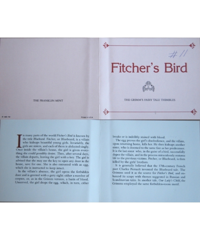 Fitcher's Bird - certificate