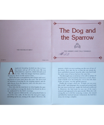 The Dog and the Sparrow - certificate