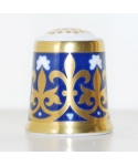 Minton navy-blue with golden pattern