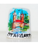 Stargard - Brama Młyńska w Stargardzie ręcznie malowany