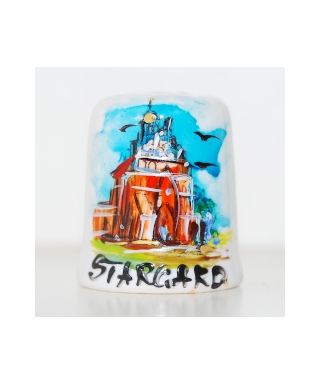 Stargard - Brama Wałowa w Stargardzie ręcznie malowany