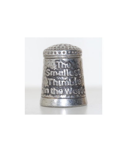 The smallest thimble in the world