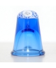 Blue glass millefiori thimble 25