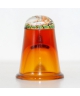 Amber glass millefiori thimble 25