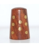 Wooden with golden dots