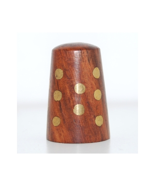 Wooden with golden dots